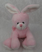 Hug Luv Pink Bunny Rabbit Easter Basket Baby 6&quot; Plush Stuffed Animal Doll Toy - $8.38