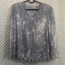 Vintage Scala powder periwinkle light blue sequin silk women’s size S we… - £25.32 GBP