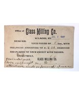 Antique Account Credit from Glass Milling Co. Wilmore Kentucky 1902 - $26.00