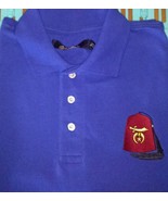 MASONIC SHRINER&#39;S FEZ Custom Embroidered Polo Shirt Mason SHRINER Shirt - $626.29 MXN+