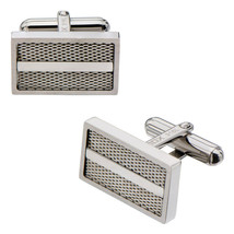 NEW INOX Men's Stainless Steel Mess Design Cuff Links - £16.45 GBP