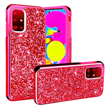 For Samsung A51 4G Deluxe Glitter Diamond Electroplated TPU Hybrid Case Cover PI - £6.84 GBP