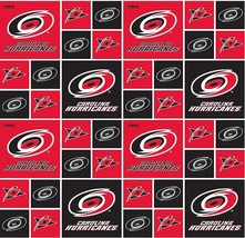 Cotton Carolina Hurricanes NHL Hockey Sports Team Fabric Print by Yard D160.13 - £25.08 GBP