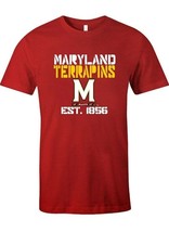 Maryland Terrapins EST 1856 Stack Adult Unisex Size M Short Sleeve T-Shi... - £10.14 GBP