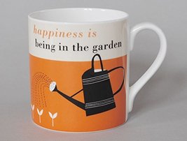 Happiness is Being in the Garden Large Bone China Mug decorated in Stoke... - £19.93 GBP