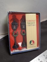 Vintage 1994 Christmas Valley 4&quot; Street Lamps Battery Operated Trim Trends - £7.59 GBP