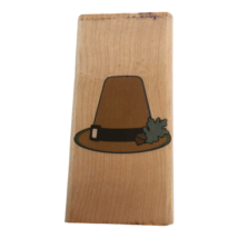 Canadian Maple Collections Rubber Stamp Pilgrim Hat Thanksgiving Fall Card Craft - £4.78 GBP