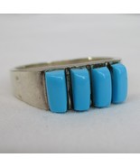 OLD PAWN Vintage TURQUOISE 7.7 gram Sterling Silver Ring size 12.25 - $175.99 CAD