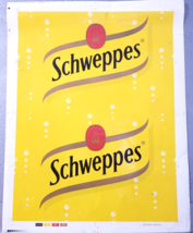 Schweppes Label Proof Preproduction Advertising Art Work Yellow Bubbles ... - $18.95