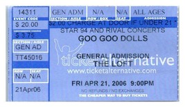 Goo Goo Dolls Biglietto Del Concerto 21 Aprile 2006 Atlanta Georgia - $29.68