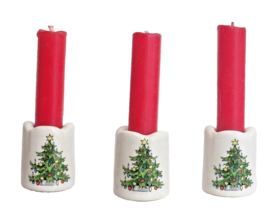 Mini Candle Stick Holders Funny Design West Germany Set Of 3 Vintage Miniature - £9.90 GBP