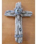 Faux Wood Look Decorative Cross Wall Decor 11.5&quot; x 8&quot; - $20.21