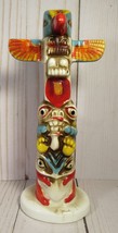 Totem Multi-Color Ceramic 6.75&quot; x 2.5&quot; Hand Painted Made in Japan. - £5.48 GBP