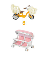 Two Sylvanian Families Sets - Three Seater Trike and Double Baby Carriage - £19.41 GBP
