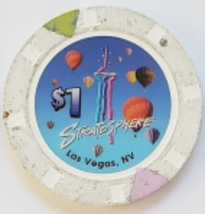 $1 STRATOSPHERE Hotel Las Vegas Chip - Baloon Rides - £3.94 GBP