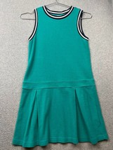 Brooks Brothers Pleated Sleeveless Tennis Dress Green Girls Size L Cotton Green - $28.88