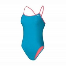 NIKE NESS7075-445 Training Crossback Cut-Out Tank One-Piece Swimsuit Blu... - $79.17