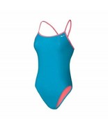 NIKE NESS7075-445 Training Crossback Cut-Out Tank One-Piece Swimsuit Blu... - $79.17