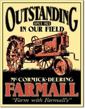 International Harvester Outstanding Farm Farmall Tractor Retro Wal Metal Sign - £7.87 GBP