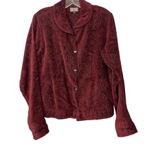 Crafted with Love Size Small Maroon Tapestry Jacket - £27.24 GBP