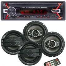 Audiotek Bluetooth Car Stereo Digital Media Receiver + 4xAudiobank 6.5&quot; Speakers - £122.27 GBP