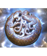 HAUNTED ANTIQUE MASTER ASIAN AMULET DRAGON BEAST MEDALLION MAGICK SCHOLARS  - $7,809.44 MXN