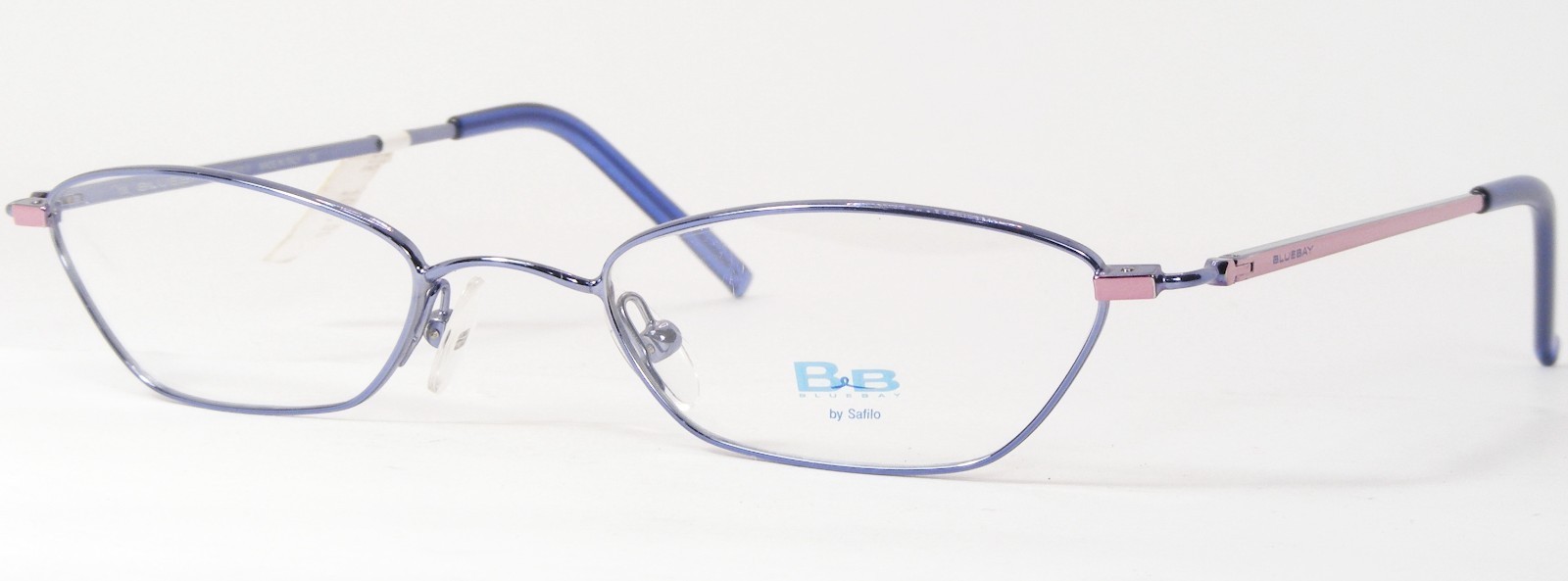 BlueBay Por Safilo B&amp;B 343 S76 Azul/Rosa Único Raro Gafas 48-20-135 Italia - $76.23