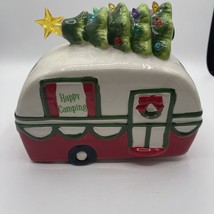 Mr. Christmas LED Camper Figurine 8.5”x 8” “ Happy Camping&quot; Lights Up - £21.99 GBP