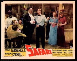 Safari 11&quot;x14&quot; Lobby Card Tullio Carminati Madeleine Carroll Billy Gilbert - £29.92 GBP