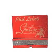 Vintage Matchbook Phil Lehr&#39;s Steakery Restaurant San Francisco CA Full ... - $11.78
