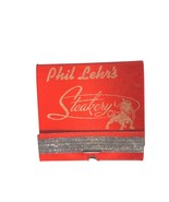 Vintage Matchbook Phil Lehr&#39;s Steakery Restaurant San Francisco CA Full ... - €10,07 EUR