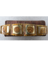 Taxco Mexico Panel Bracelet Sterling Silver 42.81g Aztec Mayan Designs 1... - $2,445.99 MXN