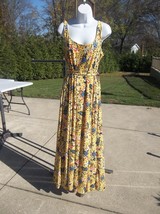 Nwt Jones Ny Yellow Floral Maxi Dress 1X - £27.96 GBP