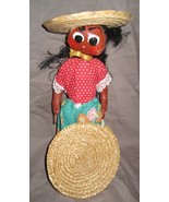 Vintage CARIBBEAN Ethnic Doll Souvenir Folk Doll handmade 10&quot;  - £19.91 GBP