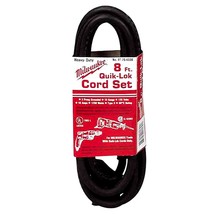 Milwaukee 48-76-4008 Quik-Lok 8-Foot 3 Wire Grounded Cord - £40.35 GBP