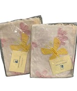 Pottery Barn Kids Butterfly Applique Panel Curtain Set 44&quot; 100% Cotton M... - $38.40