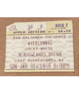 Vintage Used Concert Ticket Whitesnake/Great White 1/31/1988 tt1 - $9.99