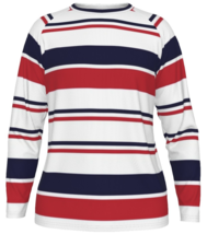 Men&#39;s long raglan sleeves t-shirt  Burgundy white and black Stripes  - £31.46 GBP