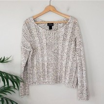 Torn by Ronny Kobo | Tan &amp; Cream Open Knit Sweater, size XS - £46.39 GBP