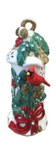 Red Cardinal 18343 Ceramic Birdhouse Tealight Candle Holder 10.25&quot; H - £23.73 GBP
