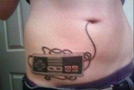 Funny Nintendo tattoo - £29.00 GBP