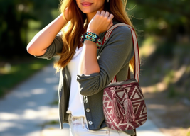 mochila hand-crafted purses - $1,294.16 MXN