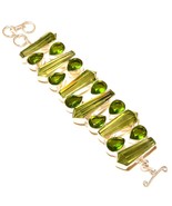 Green Amethyst Gemstone Handmade Fashion Ethnic Bracelet Jewelry 8-9&quot; SA... - £14.45 GBP