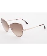 Tom Ford ELISE 02 Shiny Rose Gold / Brown Gradient Sunglasses TF569 28G ... - $208.05