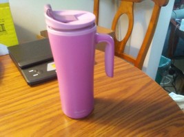 Pink Purple Aladdin travel mug with handle - $23.74