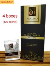 4 x 30 sachets Nugano Black Coffee Low Acidity with Certified Ganoderma Extract - £71.01 GBP
