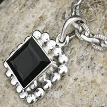 925 Sterling Silver Black onyx Gemstone Handmade Pendant Women Her Gift PSV-1129 - £27.31 GBP+