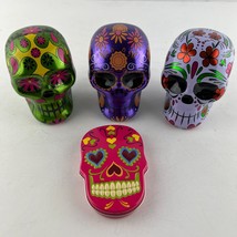 Day of The Dead Skeleton Skull Tins 3 Piece Set + Bonus Tin - £14.04 GBP