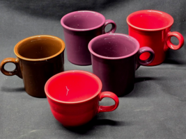 Vintage HLC Homer Laughlin FIESTA Coffee Tea Cup &amp; Mugs - Set Of 5 - Mad... - $44.52