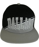 Dallas City Name Diagonal Split Color Font Snapback Baseball Cap (Black/... - €17,00 EUR